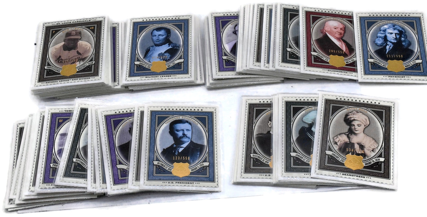 VARIOUS CARDS SP Legendary Cuts Famous People Lot #1 1596