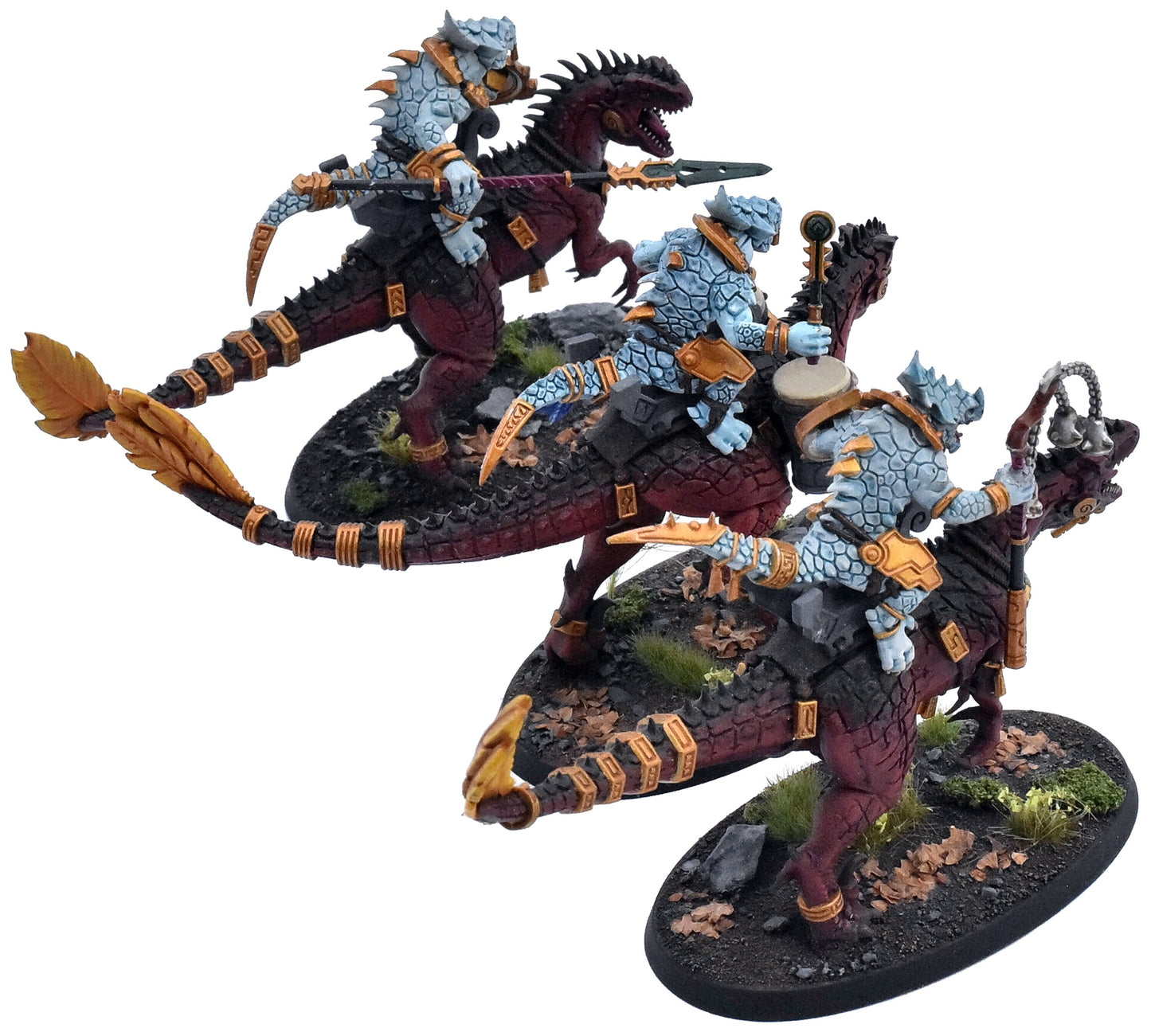 SERAPHON 3 Aggradon Lancers #1 PRO PAINTED Warhammer Sigmar 1640