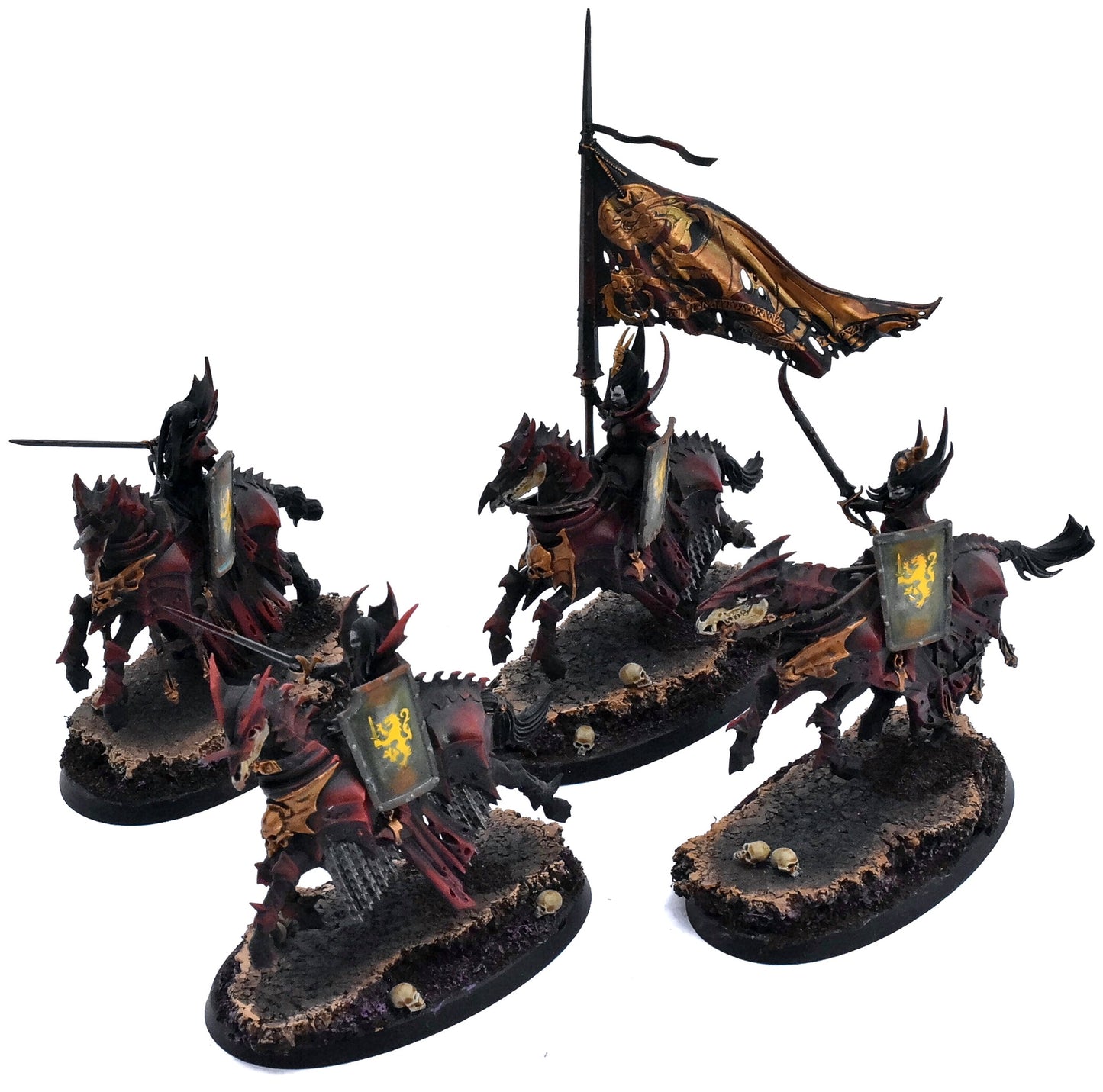 SOULBLIGHT GRAVELORDS 4 Blood Knights #1 PRO PAINTED Sigmar 1657