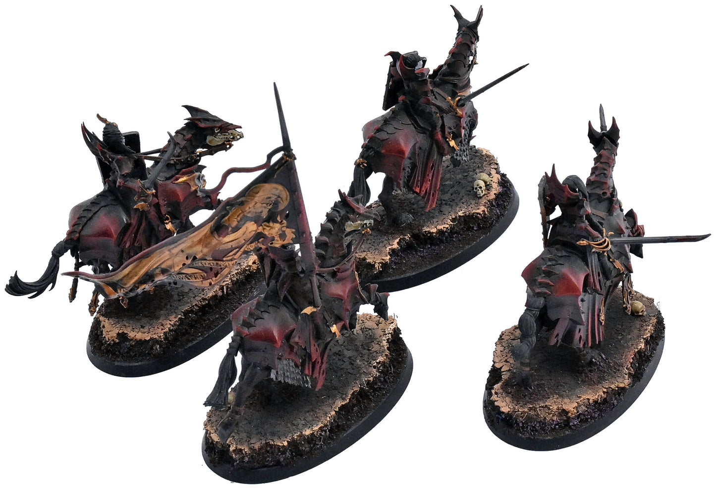 SOULBLIGHT GRAVELORDS 4 Blood Knights #1 PRO PAINTED Sigmar 1657