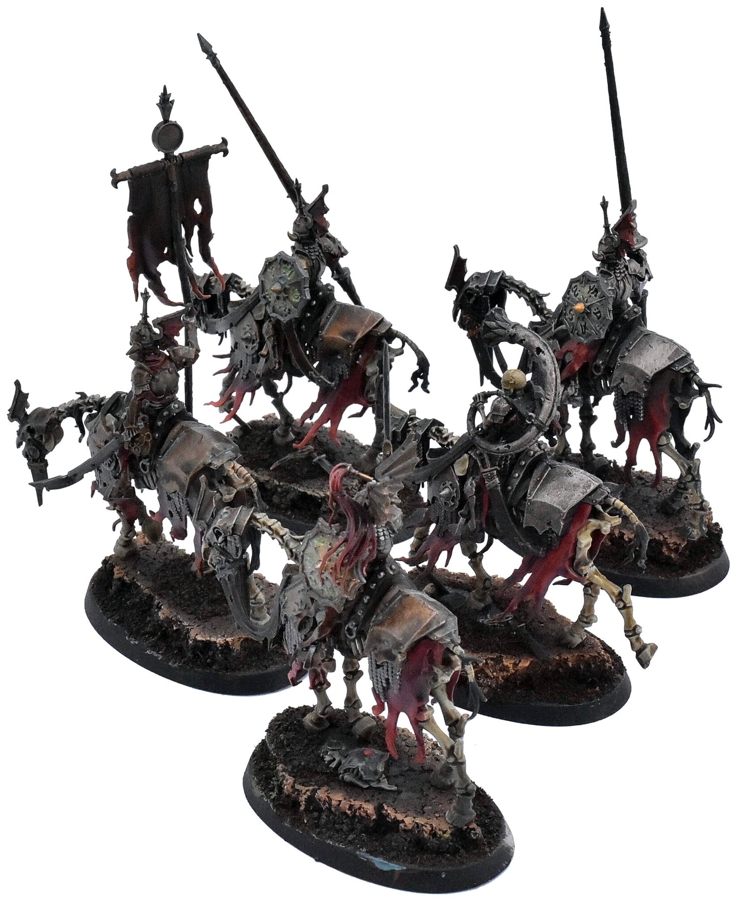 SOULBLIGHT GRAVELORDS 5 Barrow Knights #1 PRO PAINTED Warhammer Sigmar 1664