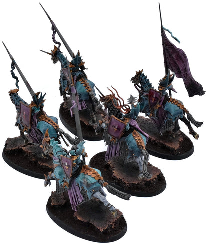 SOULBLIGHT GRAVELORDS 5 Blood Knights #2 PRO PAINTED Warhammer Sigmar 1671