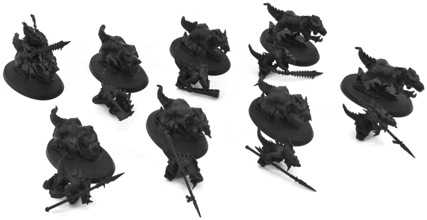 LIZARDMEN 8 Cold One Riders #1 Warhammer Fantasy 4657