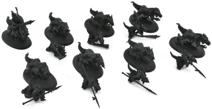 LIZARDMEN 8 Cold One Riders #1 Warhammer Fantasy 4657