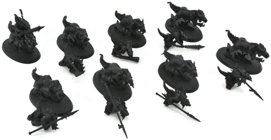 LIZARDMEN 8 Cold One Riders #1 Warhammer Fantasy 4657