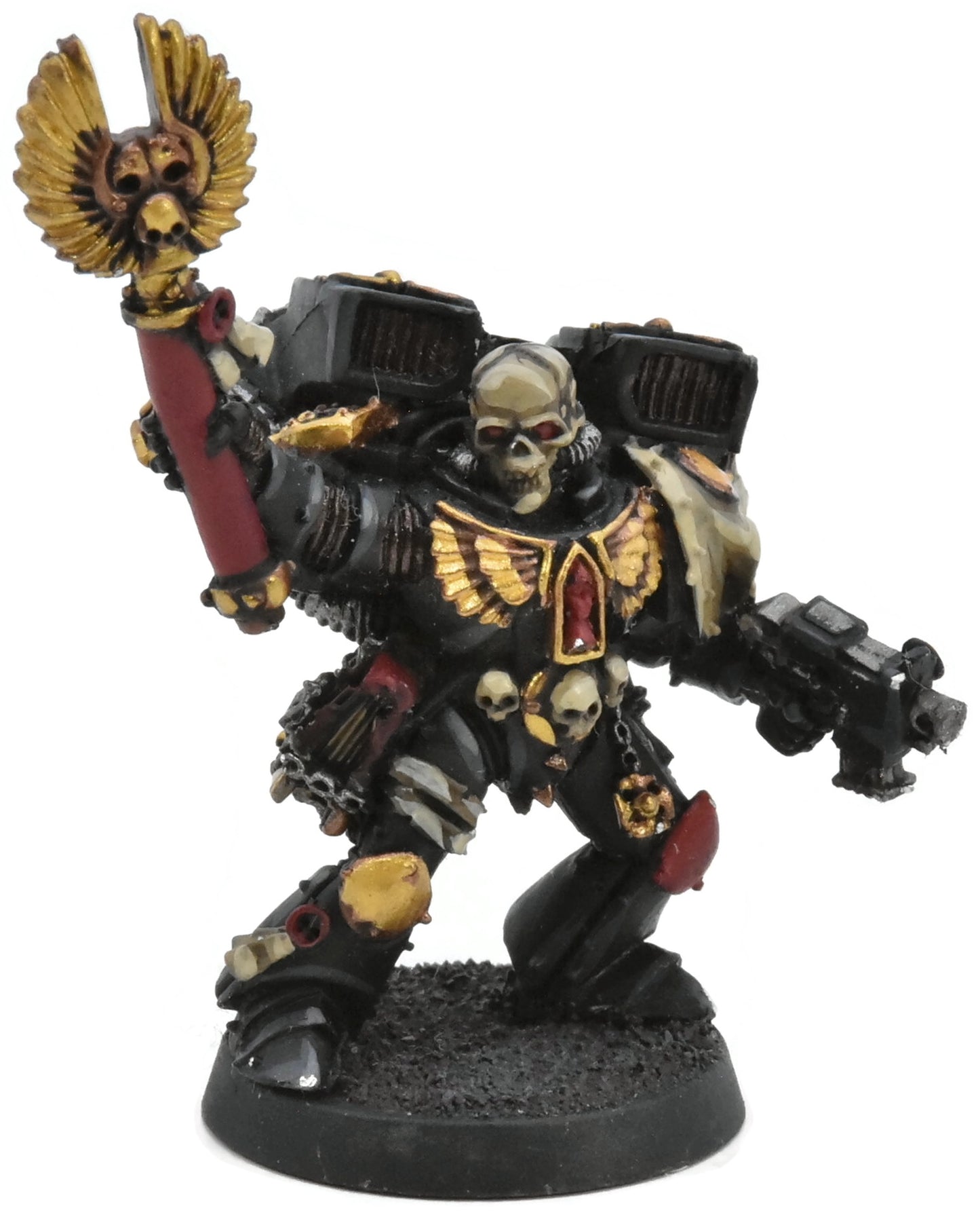 BLOOD ANGELS Chaplain With Jump Pack #8 METAL WELL PAINTED 40K 5043