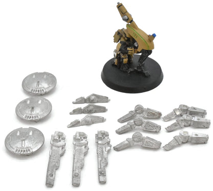 TAU EMPIRE Tau Sniper Drones Team #1 METAL Warhammer 40K May Missing Parts 5715