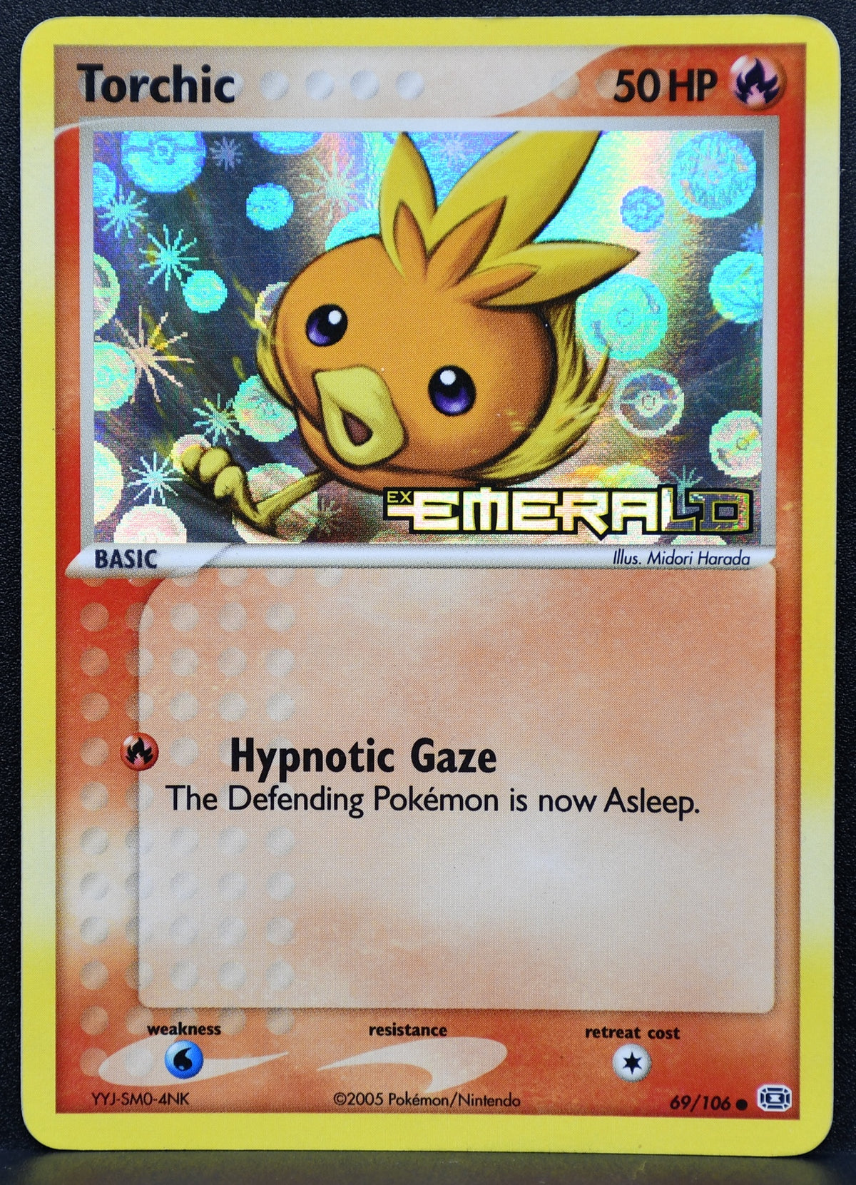 Pokemon TCG Torchic 69/106 Ex Emerald Stamped Holo LP