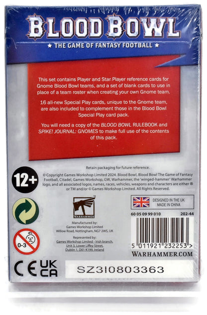 BLOOD BOWL Gnome Team Cards #1 VERY GOOD Blistered box 4147