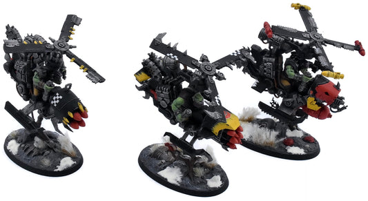 ORKS 3 Deffkoptas #1 WELL PAINTED Warhammer 40K 4208