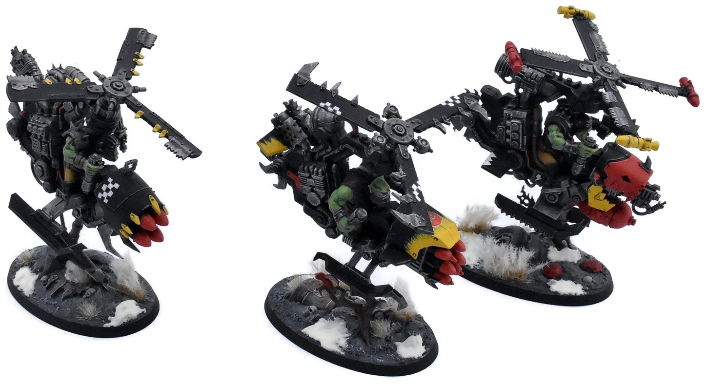 ORKS 3 Deffkoptas #1 WELL PAINTED Warhammer 40K 4208