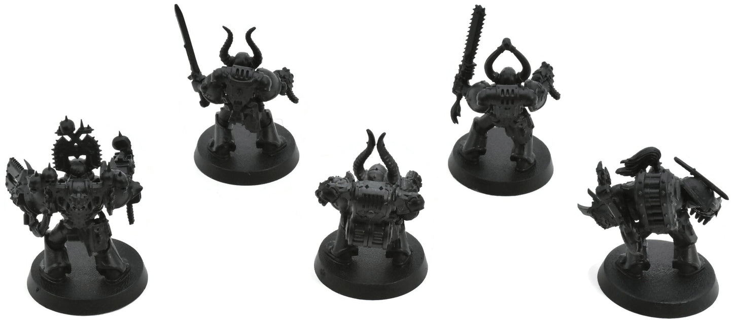 CHAOS SPACE MARINES 5 Legionaries #1 Warhammer 40K Old Sculpt 6897