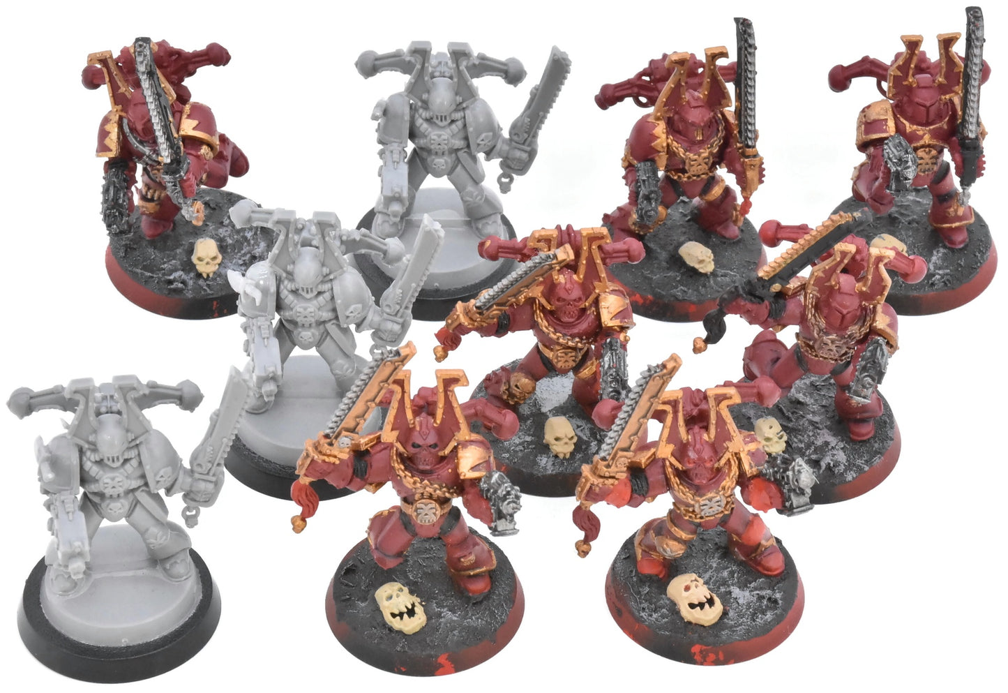 CHAOS SPACE MARINES 10 Khorne Berzerkers #1 Warhammer 40K Old Sculpt 6996