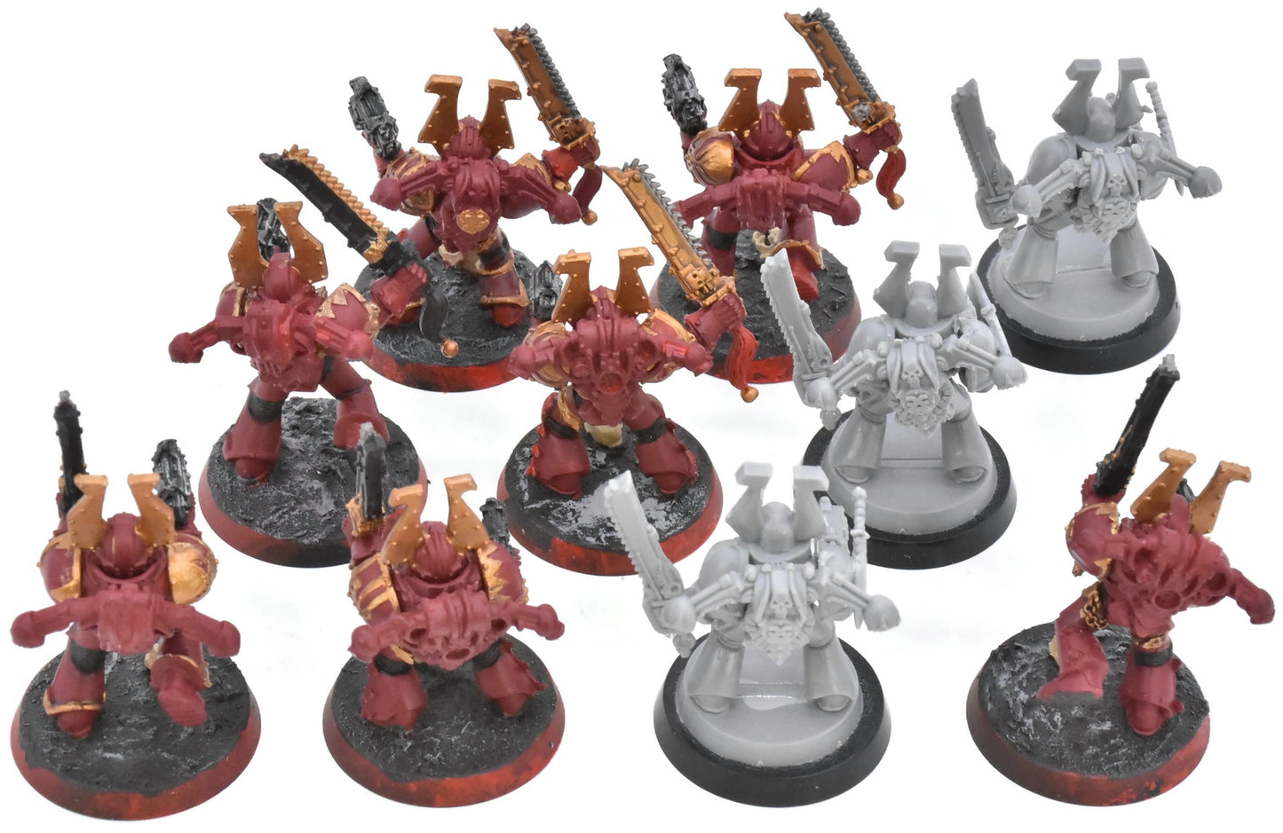 CHAOS SPACE MARINES 10 Khorne Berzerkers #1 Warhammer 40K Old Sculpt 6996