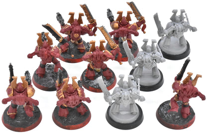 CHAOS SPACE MARINES 10 Khorne Berzerkers #1 Warhammer 40K Old Sculpt 6996