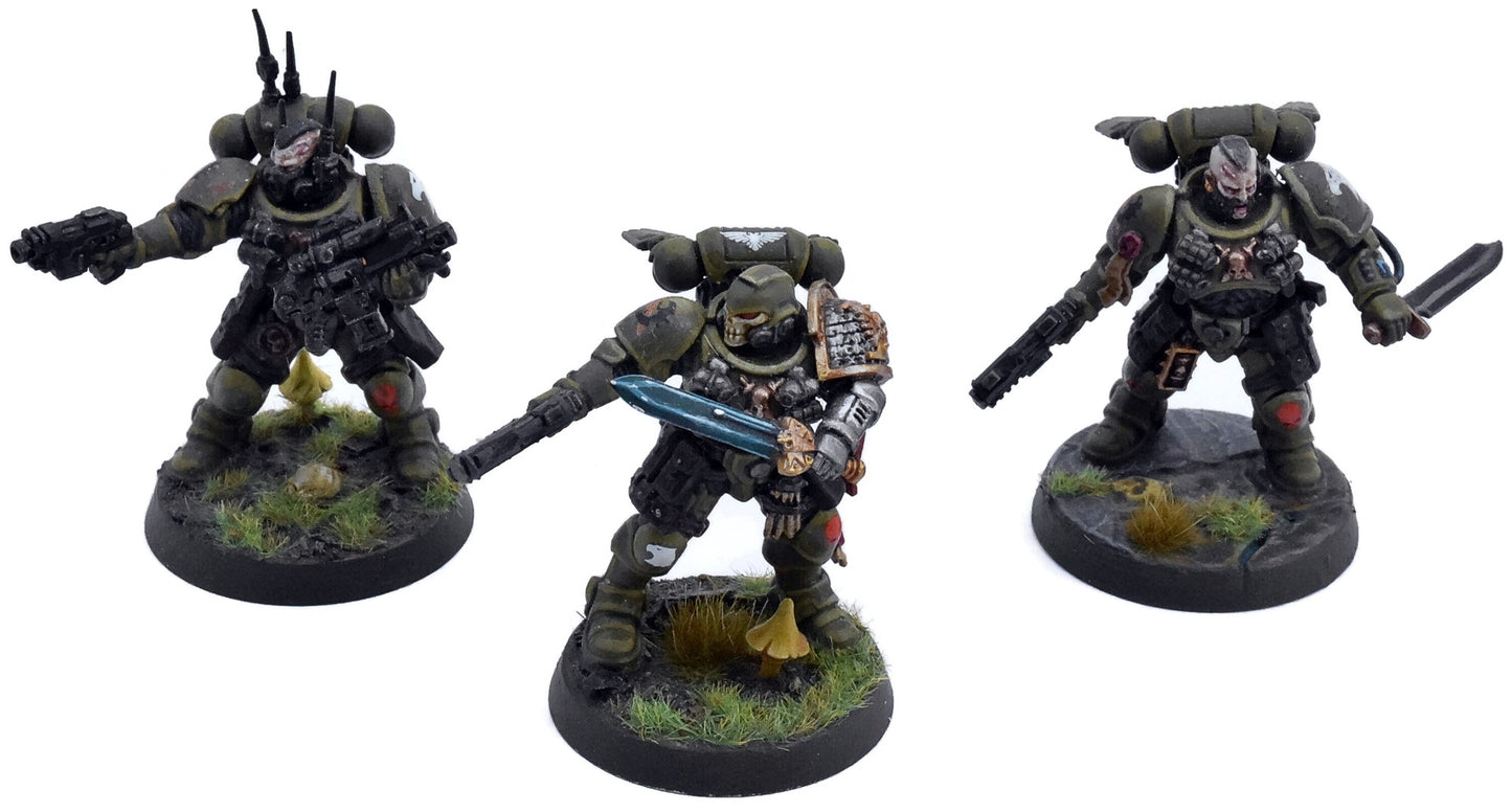 SPACE MARINES 3 Reivers #1 WELL PAINTED Warhammer 40K 4444
