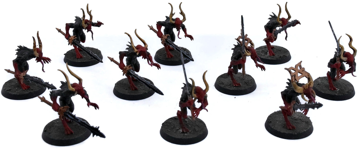 BLADES OF KHORNE 10 Bloodletters #1 WELL PAINTED Sigmar 4819
