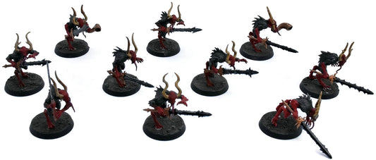 BLADES OF KHORNE 10 Bloodletters #2 WELL PAINTED Sigmar 4833
