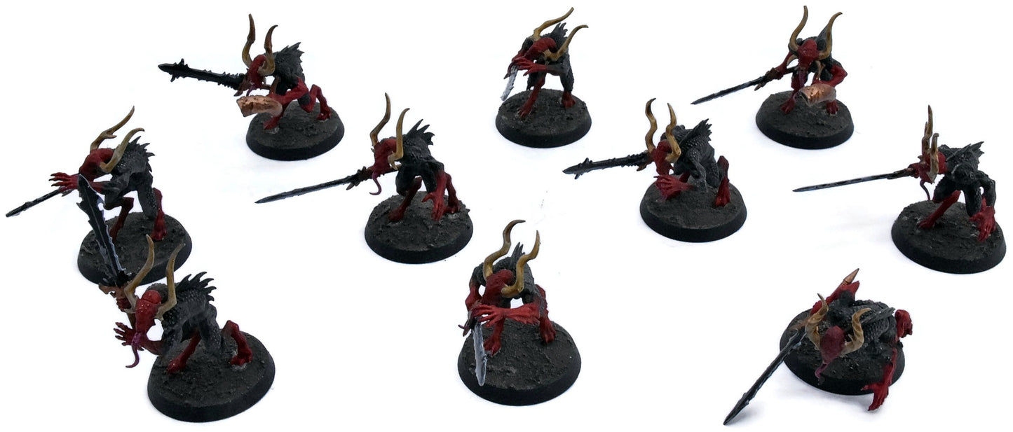 BLADES OF KHORNE 10 Bloodletters #2 WELL PAINTED Sigmar 4833