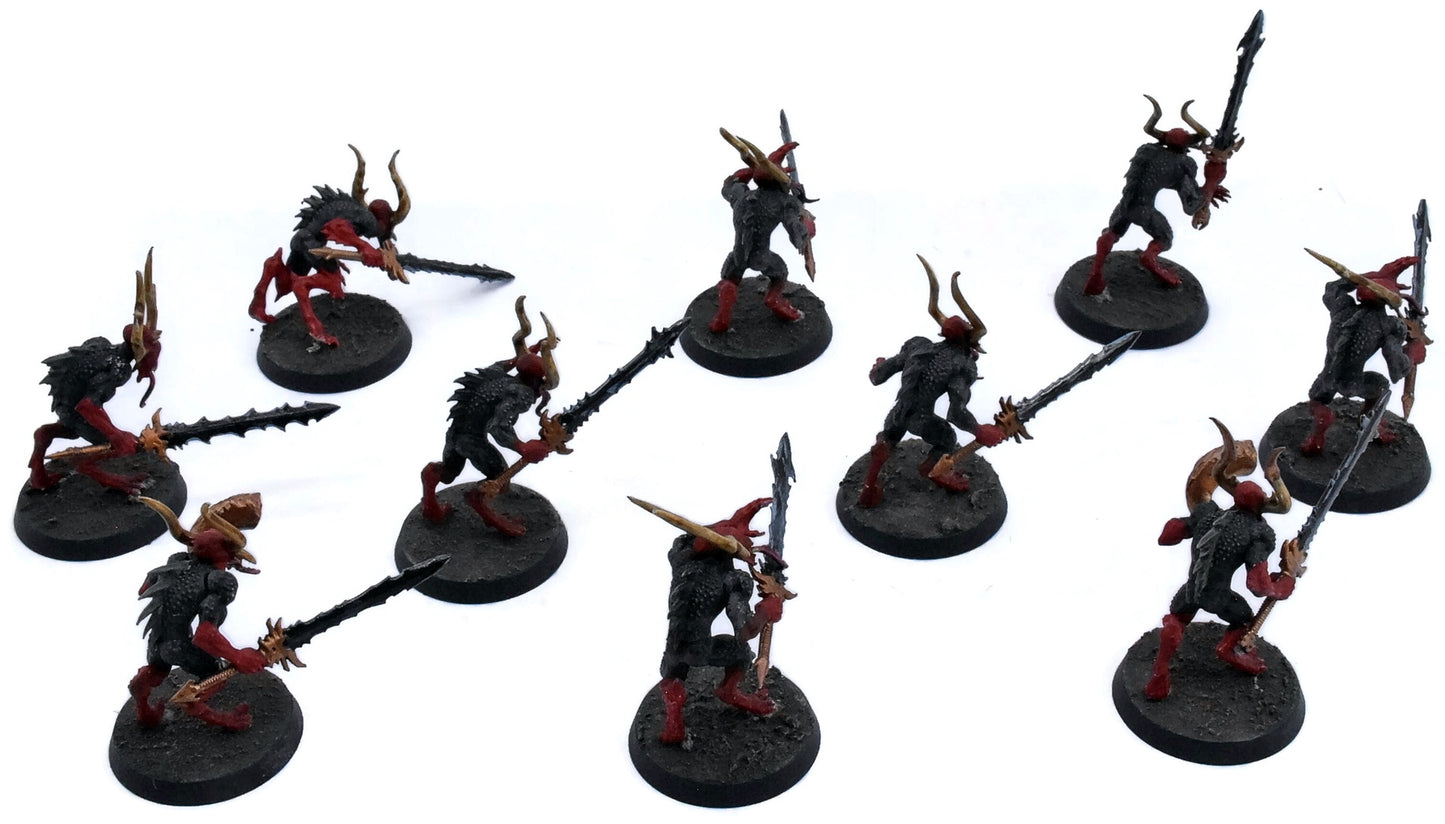 BLADES OF KHORNE 10 Bloodletters #2 WELL PAINTED Sigmar 4833