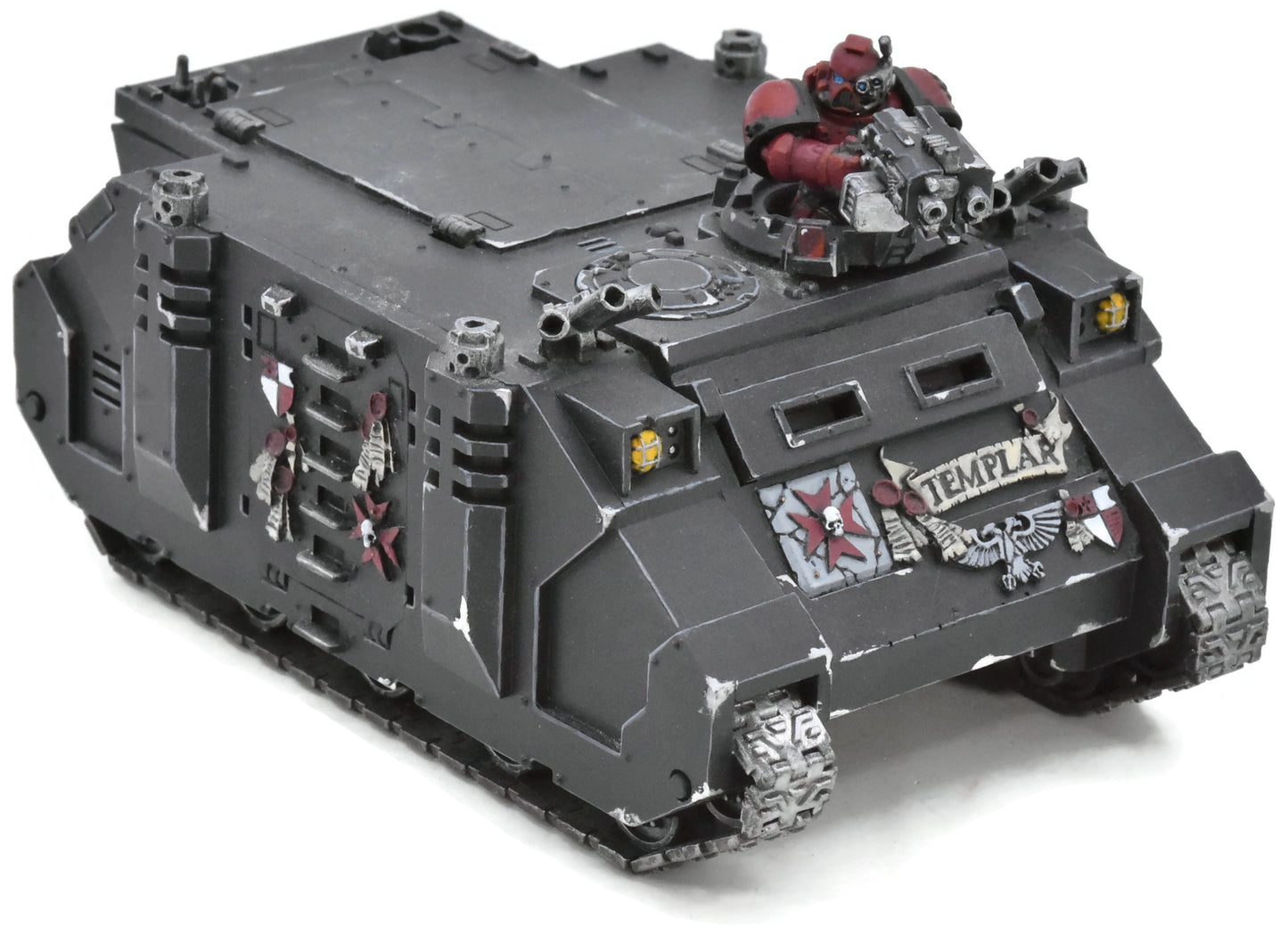 SPACE MARINES Rhino Black Templar #1 WELL PAINTED Black templars 40K 7405