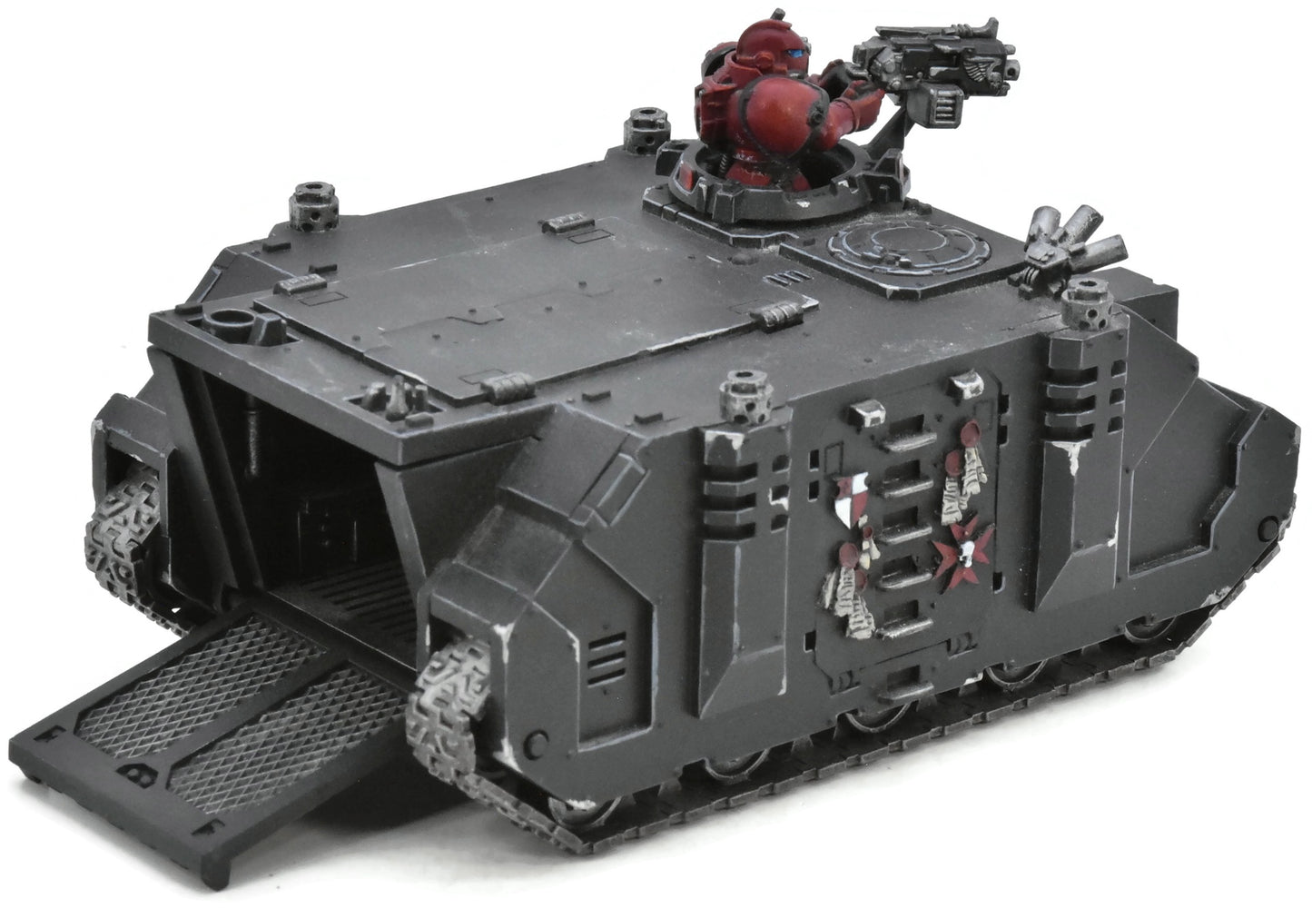 SPACE MARINES Rhino Black Templar #1 WELL PAINTED Black templars 40K 7405