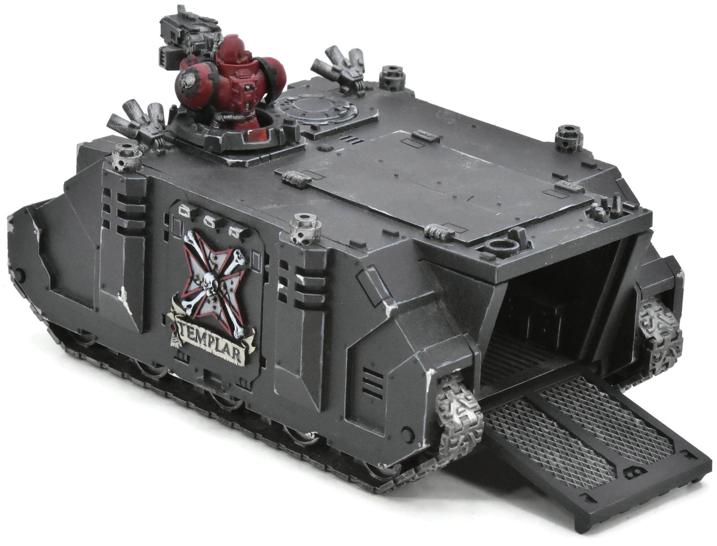 SPACE MARINES Rhino Black Templar #1 WELL PAINTED Black templars 40K 7405