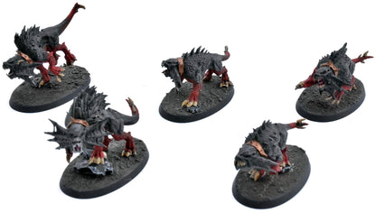 BLADES OF KHORNE 5 Flesh Hounds #1 WELL PAINTED Sigmar 4956