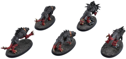 BLADES OF KHORNE 5 Flesh Hounds #1 WELL PAINTED Sigmar 4956
