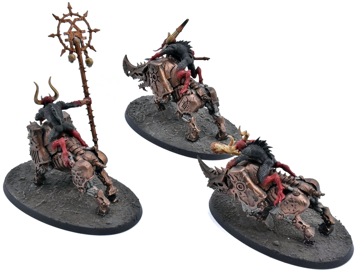 CHAOS DAEMONS 40K 3 Bloodcrushers #1 WELL PAINTED Warhammer 40K 4963