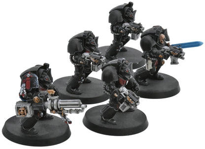 SPACE MARINES 5 Terminator Squad #1 WELL PAINTED Black Templars 40K
