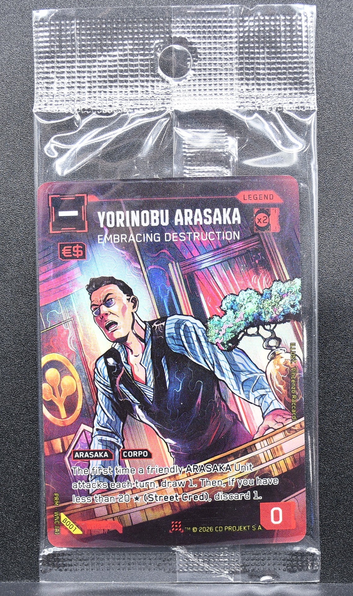 Cyberpunk TCG Yorinobu Arakasa Embracing Destruction B001 Sealed