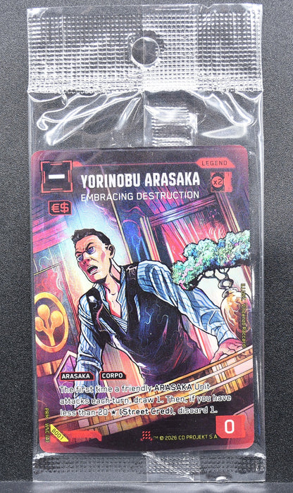 Cyberpunk TCG Yorinobu Arakasa Embracing Destruction B001 Sealed