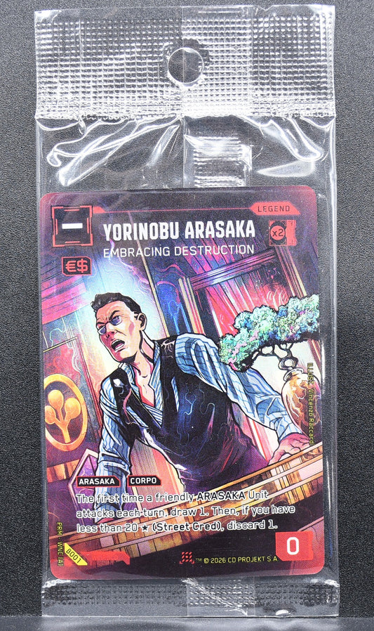 Cyberpunk TCG Yorinobu Arakasa Embracing Destruction B001 Sealed