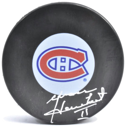 Yvon Lambert Autographed Puck
