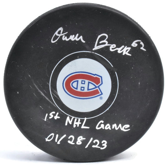 Owen Beck Inscribed Autographed Puck