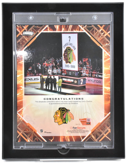 Chris Chelios Chicago Blackhawks Auto Emanate /25