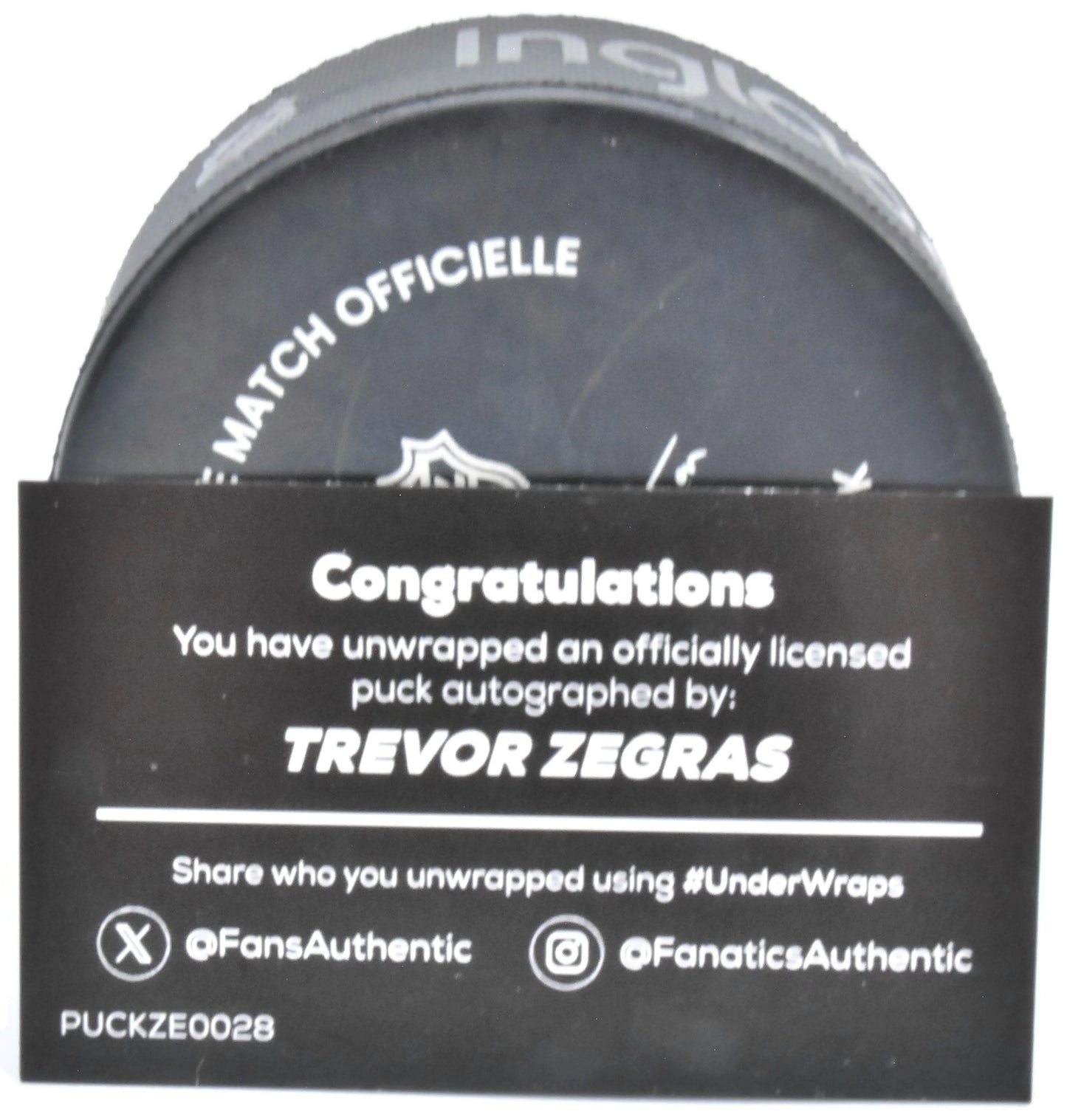 Trevor Zegras Autographed Puck