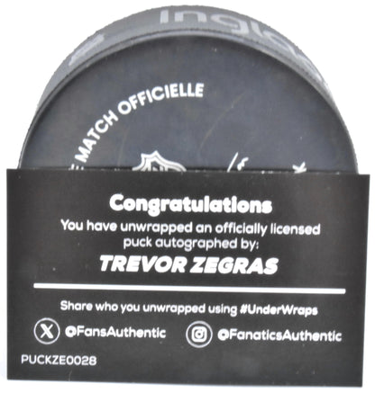 Trevor Zegras Autographed Puck