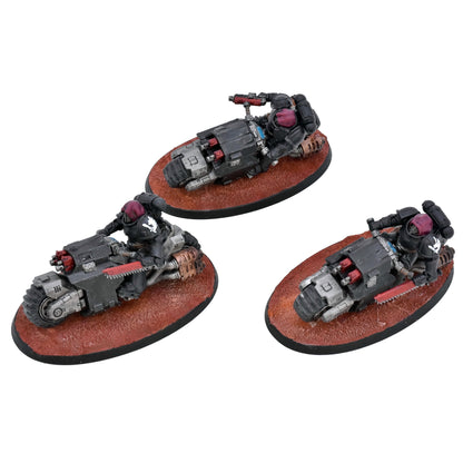 SPACE MARINES 3 Outriders #1 Warhammer 40K WELL PAINTED 7813