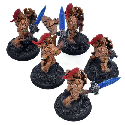ADEPTUS CUSTODES 5 Custodian Guard Squad #6 WELL PAINTED Warhammer 40K 7912