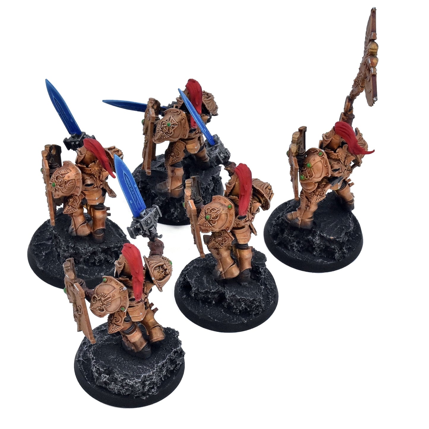 ADEPTUS CUSTODES 5 Custodian Guard Squad #5 WELL PAINTED Warhammer 40K 7929