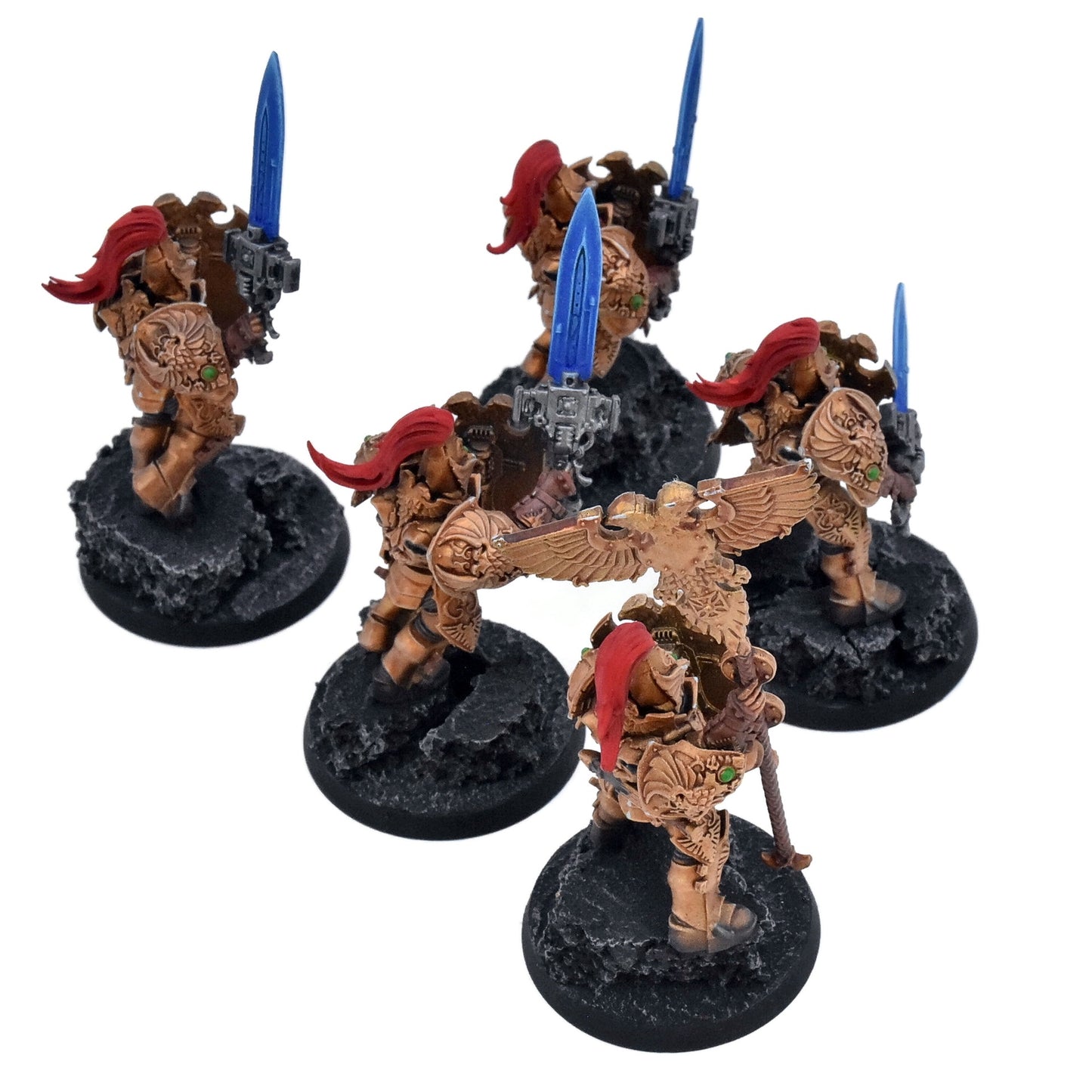 ADEPTUS CUSTODES 5 Custodian Guard Squad #5 WELL PAINTED Warhammer 40K 7929