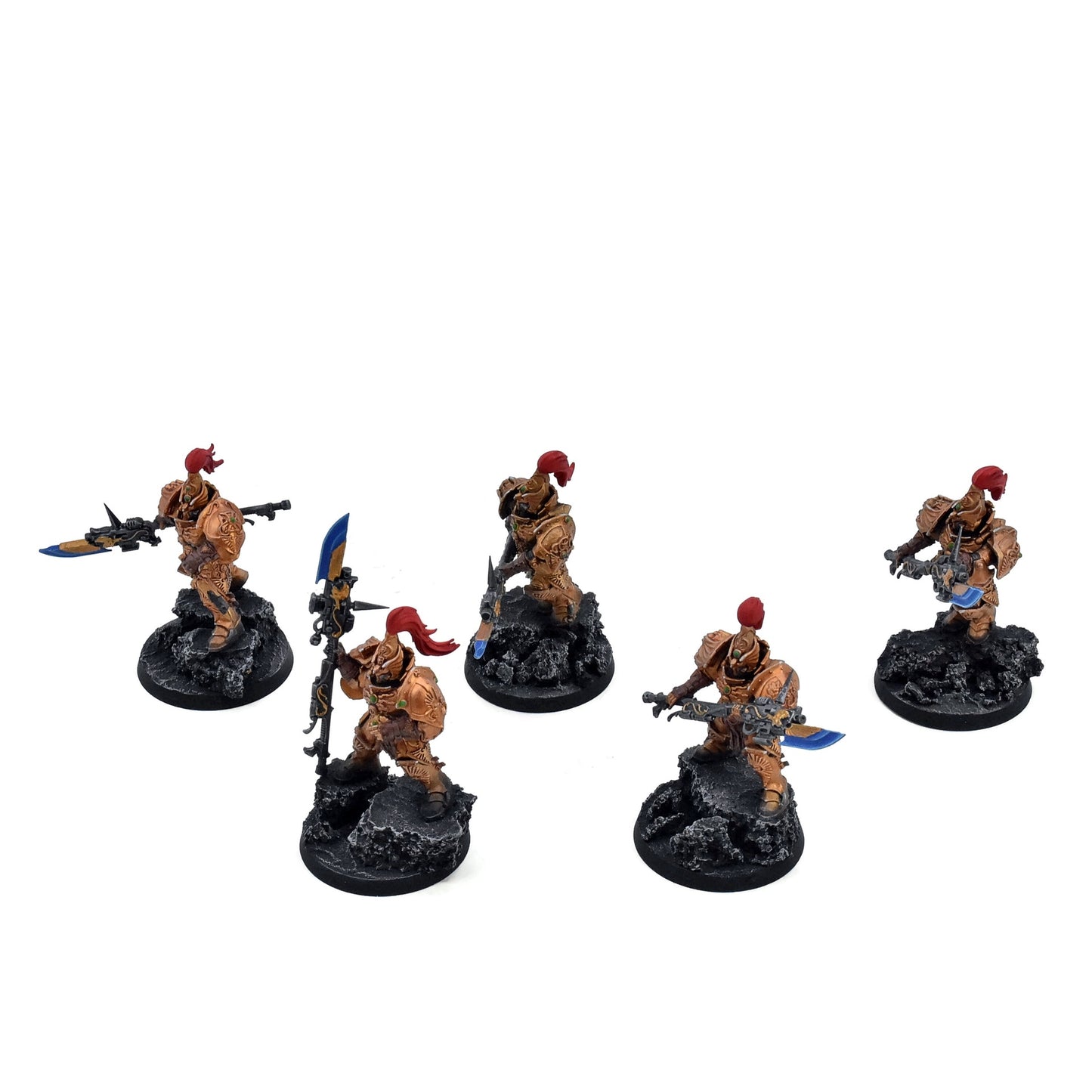 ADEPTUS CUSTODES 5 Custodian Guard Squad #4 WELL PAINTED Warhammer 40K 8018