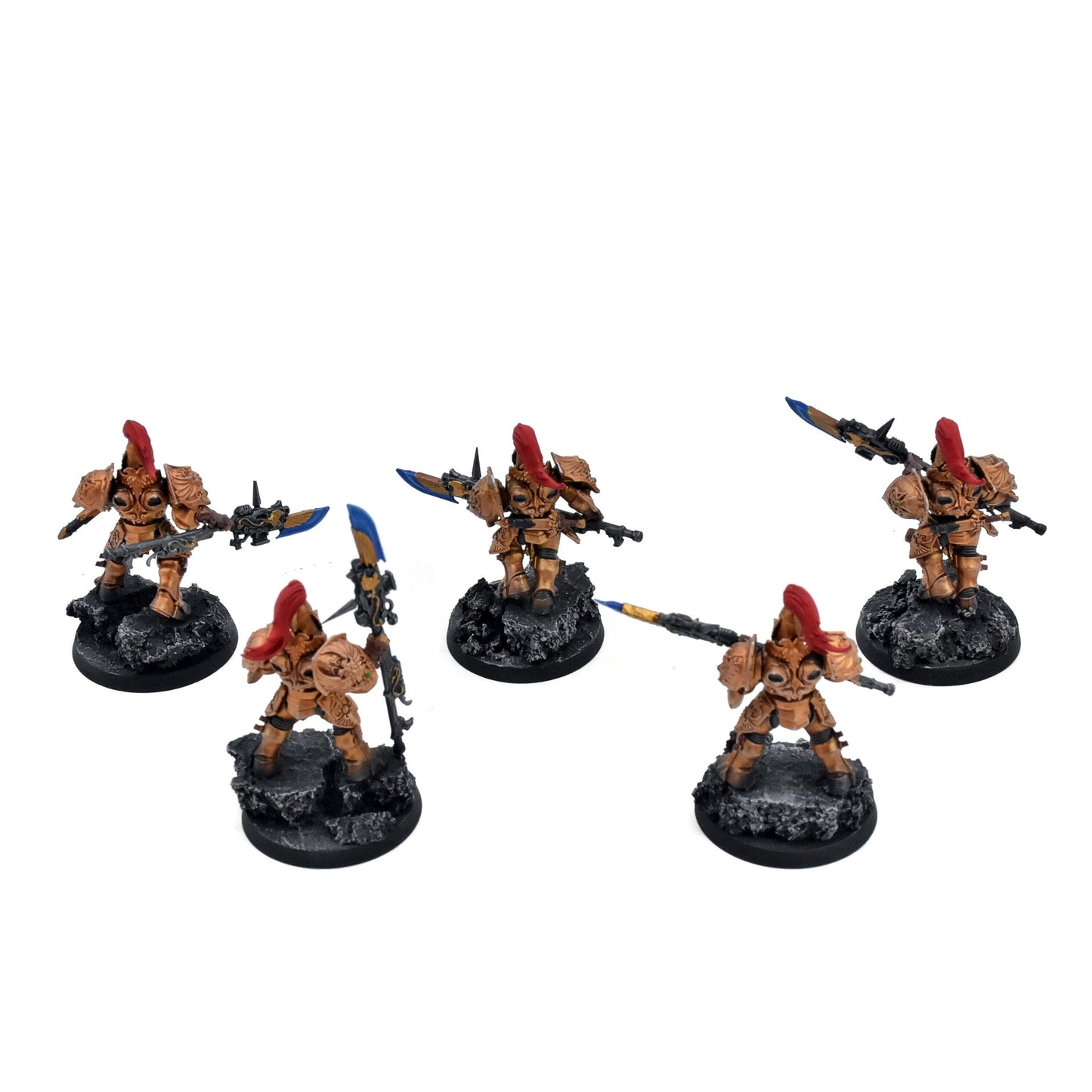 ADEPTUS CUSTODES 5 Custodian Guard Squad #4 WELL PAINTED Warhammer 40K 8018