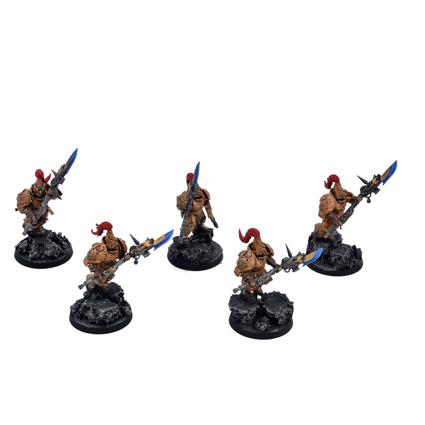ADEPTUS CUSTODES 5 Custodian Guard Squad #3 WELL PAINTED Warhammer 40K 8131
