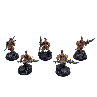 ADEPTUS CUSTODES 5 Custodian Guard Squad #3 WELL PAINTED Warhammer 40K 8131