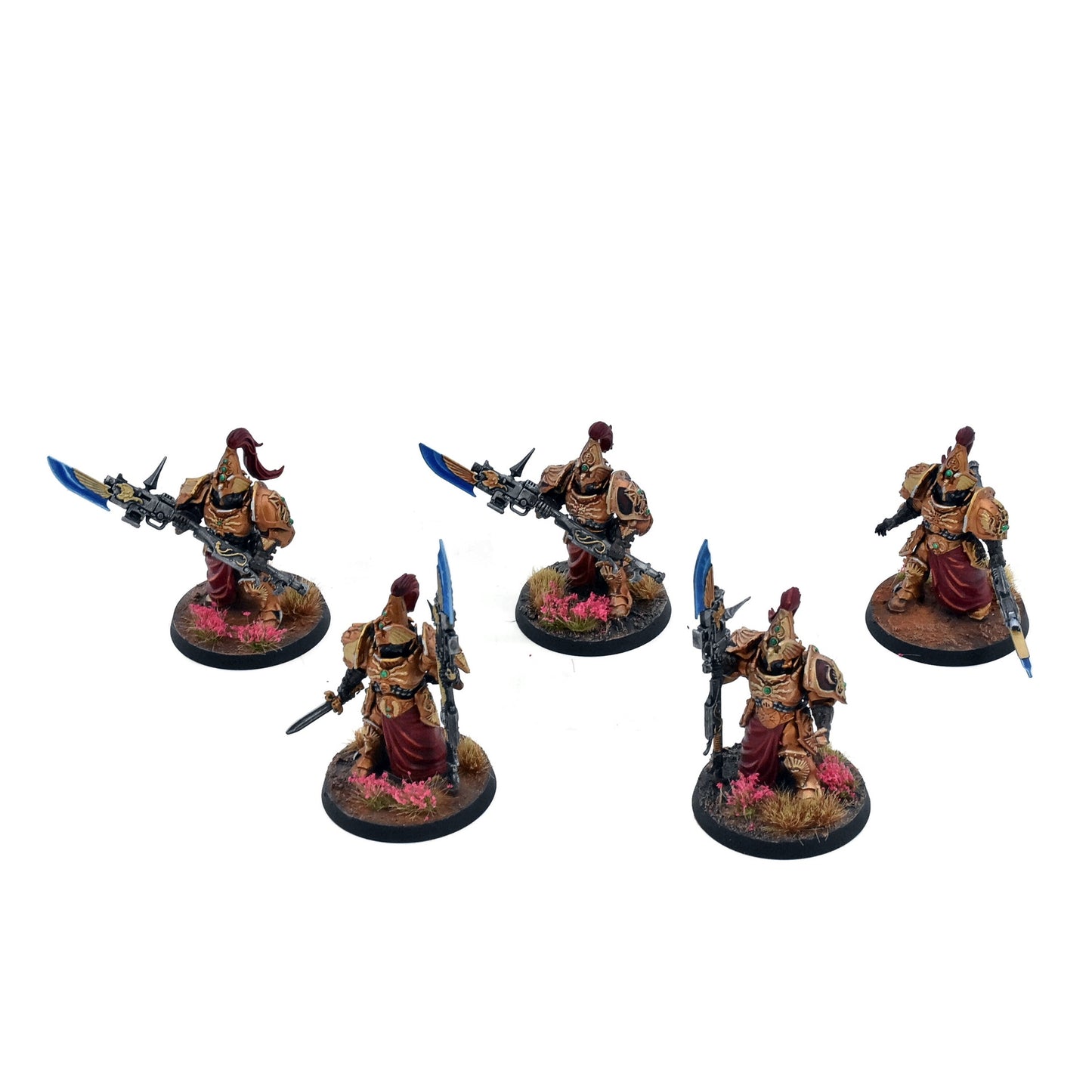 ADEPTUS CUSTODES 5 Custodian Wardens #1 WELL PAINTED Warhammer 40K 8162