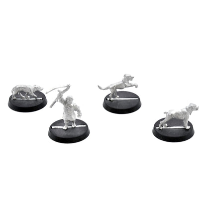 LOTR Farmer Maggot + 3 Hounds #1 METAL Middle Earth Strategy Battle Game 8216