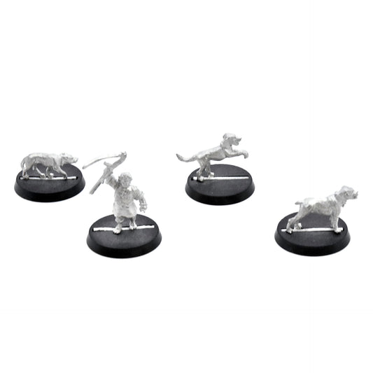 LOTR Farmer Maggot + 3 Hounds #1 METAL Middle Earth Strategy Battle Game 8216